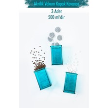 Sb Shopping Akrilik Aquamarin Şeker Kahve Çay Kavanozu 500 ml (Vakum Kapak )