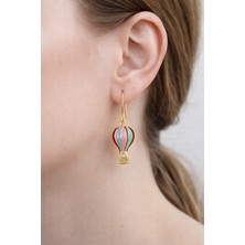 Feyz Tasarım Gold Kaplama Kapadokya Balon Charm Küpe