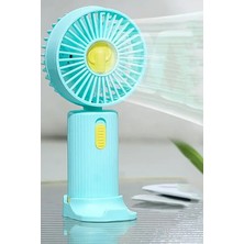 Gampus Mini Şirin Araç Içi Ofis Soğutucu Gürültü Yapmayan Standlı Fan Güçlü Şarjlı Portatif Soğutucu