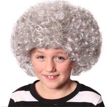 Fredeom Store Gri Renk Kabarık Bonus Peruk Afro Takma Saç