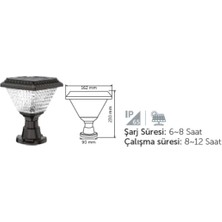 İnoled Inoled 9311-01 30W LED Solar Bahçe Set Üstü Armatür-3renk