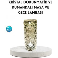 Narnuga Kristal Rgb LED Masa Lambası – Renkli Kumandalı Işık, Dekoratif ve Enerji Tasarruflu