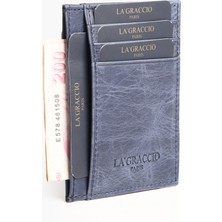 La'Graccio Paris Lagraccio Paris Redon Hakiki Deri Çok Bölmeli Kartlık