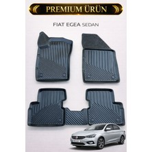 Black Gold Fiat Egea Sedan Uyumlu 3D Oto Paspas Premium