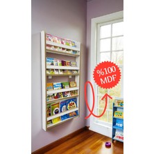 4 Raflı Montessori Kitaplık – Önden Görünür Çocuk Odası Kitaplığı, Mdf Keşfet & Öğren Kitap Rafı