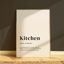 DES VU PRINT Kitchen Tanım Posteri, Mutfak Temalı Çerçevesiz Poster