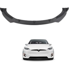 Ramm Tesla Model Y Ön Tampon Alt Spoyler - Mat Karbon - 3 Parça Set