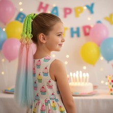 Sb Shopping Bn ve Düz Salaş Örgülü Simli Lastikli At Kuyruğu / ACM27