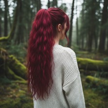 Sb Shopping Bağlamalı Kabarık Dalgalı At Kuyruğu / Kızıl