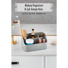 Sb Shopping Gri Makyaj Kutusu & Kozmetik Organizeri & Çok Amaçlı Kutu