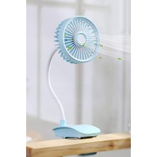 Gampus Araç Içi Fan Mandallı Ofis Fanı Sessiz Çocuk Odası Fanı Şarjlı Fan Işıklı