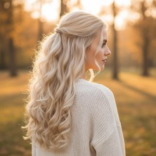 Sb Shopping Fiber Sentetik Dalgalı 8 Parça Çıt Çıt / Platin