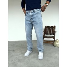 Oray Store Buz Mavi Baggy Pantolon