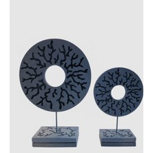 Akua Modern Mercan Desenli Ikili Dekoratif Biblo Seti