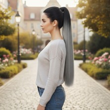 Sb Shopping Lastik Tokalı At Kuyruğu Düz / Siyah / Gri Ombre