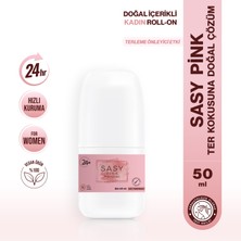BioBellinda Sasy Pink Antiperspirant Deo Etkili Doğal Içerikli Çözüm For Women-Kadın Roll On 50 ml