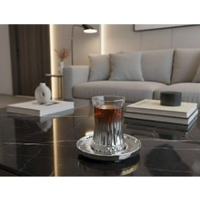 Rova Tr  Lüks Titanyum Kaplama 6 Kişilik Çay Bardağı Seti - Solmaz Kaplamaçay Takımı