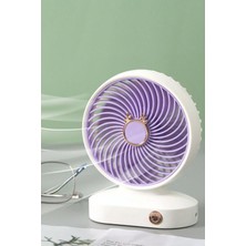 Gampus Fan Soğutucu Mini Vantilatör Klima Güçlü Serinletici Taşınabilir Şarjlı Masa Üstü Sessiz 2 Kademeli