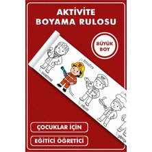 KOSS Dijital Meslekler Temalı Çocuk Boyama Kağıdı 2,5 Metre Dev Aktivite Kağıdı Eğitici Etkinlik Çocuk Oyunu