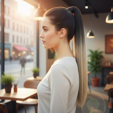 Sb Shopping Fiber Sentetik Sihirli At Kuyruğu / Siyah / Platin Ombreli