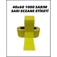 Zebra 40X60 1000 Sarım Sarı Eczane Etiketi (15 Adet)