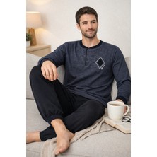 Wordex Falkom 7008 Interlok Kışlık Ekose Pijamalı Erkek Pijama Takımı