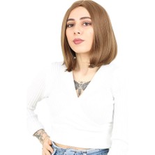 Sb Shopping Fiber Sentetik Peruk Perçemsiz Kısa Düz / Kumral