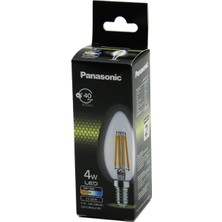 Shopwave Dila 10 Adet Panasonic Sarı  E14  4W=40W LED Ampul Flament - Rustik  Warm White  2700K  470LM  15