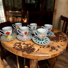 Kosova Porselen Ayaklı Fincan Takımı 6lı 90 cc (Van-03)