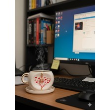 Ceresshop Sevgililer Günü Hediyesi - El Yapımı Seramik Mug (Sipariş Sonrası Harf Için Mesajla Belirtinz)C
