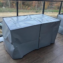 Düşler Ev Tekstili Bahçe Masa ve Mobilya Koruma Kılıfı Örtüsü Su Geçirmez Gri Polyester Branda 1 Yıl Garanti