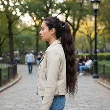 Sb Shopping Lastik Tokalı At Kuyruğu Su Dalgalı / Koyu Kumral