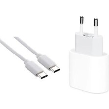 Worldway Apple iPhone 15 Pro Max Uyumlu Type-C Hızlı Şarj Seti
