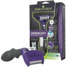 ‎Furminator Furminator Uzun Tüylü Kedi Tüy Tarağı Large Çok Renkli Ergonomik Paslanmaz Çelik Malzeme