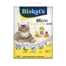Biokats Micro Fresh Extra Bahar Kokulu Aktif Karbonlu Topaklanan Doğal Kedi Kumu 1 Adet 6 Lt