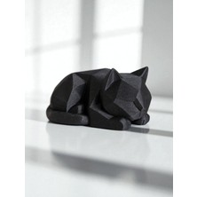 Sevimli Oturan Yavru Kedi Dekoratif Figür (3d Yüksek Kalite)