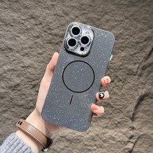 KumOziShop iPhone 13/14 Uyumlu Magsafe Özellikli Lens Koruma Hediyeli Simli Kılıf