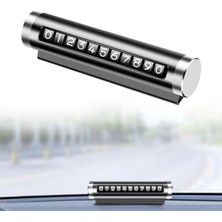 Shopwave Dila Alüminyum Kasa Siyah Renk Çevirmeli Araç Içi Telefon Numaratörü Park Oto Numaratörü (50