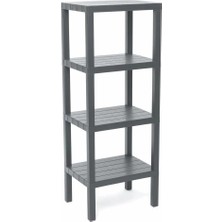 Shopwave Dila 4 Raflı Gri Modüler Ünite Plastik 38X29X100 cm (5047) 115524