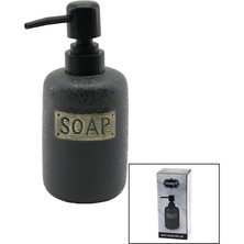 Shopwave Dila Kısa Antrasit Gri - Mat Desen Seramik Sıvı Sabunluk (5047) 115524