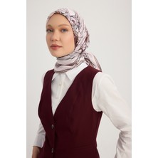 Schaless Sessiz Yükselim - Pudra - %100 Ipek Twill Eşarp - 90X90 cm