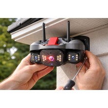 Cyz Bilişim Otomatik Lens Hareketli ve Manuel Ayarlanabilir 3'lü Güvenlik Kamerası