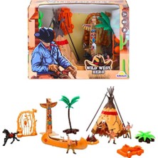 Sunman 0805-1 Kovboy Oyun Seti Kızıldereli Çadır Müzikli Işıklı 3+