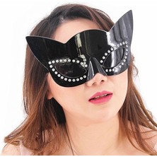 Shopwave Dila Siyah Renk Siyah Camlı Kedi Şekilli Parti Gözlüğü 20X11 cm (5047) 115524