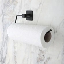 Shopwave Dila Kendiliğinden Yapışkanlı Siyah Paslanmaz Metal Rulo Havluluk Aparat (5047) 115524