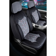 Peugeot 206 Keten Oto Koltuk Kılıfı Ön Arka Set Karaca Serisi Serisi Füme Şhn