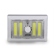 Practika 4 Ledli Pilli LED Lamba Güç Ayarlı LED Portatif Lamba LED Işık - Mıknatıslı Yapışkanlı