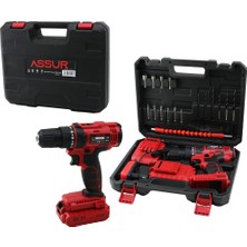 Shopwave Dila Darbeli Kırmızı Şarjlı - Yedek Batarya Matkap Seti Çantalı LD18 (5047) 115524