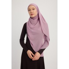 A4801 Büyük Şifon Eşarp 140X140 - Gül Kurusu