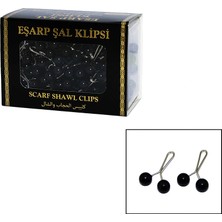 Shopwave Dila Siyah 100 Parça  Eşarp Başörtü - Şal Klipsi (5047) 115524
